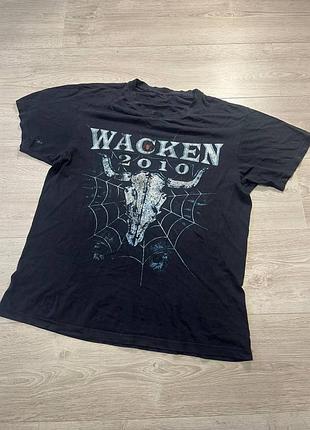 Мужская футболка мерч рок wacken 2010 iron maiden