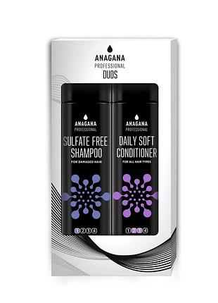 Набір "безсульфатний" anagana professional duos set sulfate free для damaged hair (shm/250ml + cond/250ml)