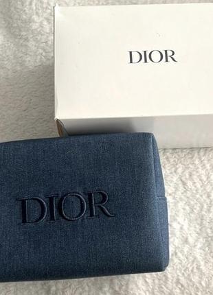 Джинсова косметичка dior beauty