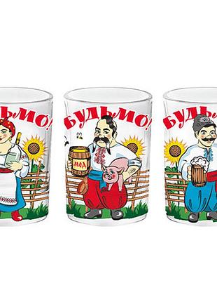 Набір чарок будьмо 3 шт (50 мл) 1465144891 (скляний посуд)