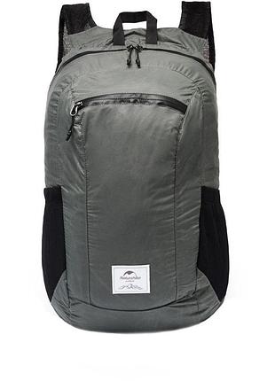 Рюкзак компактний надлегкий naturehike ultralight nh17a012-b, 18 л, сірий