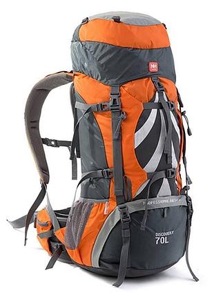 Рюкзак туристичний naturehike nh70b070-b, 70 л + 5 л, помаранчевий