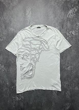 Vintage винтажная футболка versace collection версаче big logo биг лого old money олд мани size xl размер хл