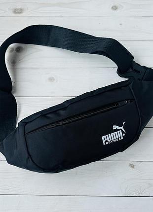 Поясна містка спортивна сумка, бананка чорного кольору puma