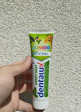 Детская зубная паста dentalux junior sweet mint 100 мл 6+ – 1450 ppm, защита от кариеса