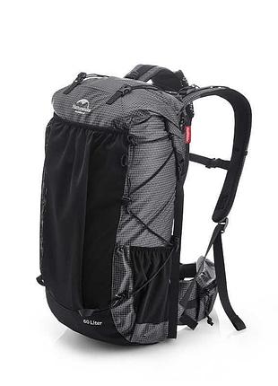 Рюкзак туристический naturehike rock nh19bp095, 60+5 л, черный