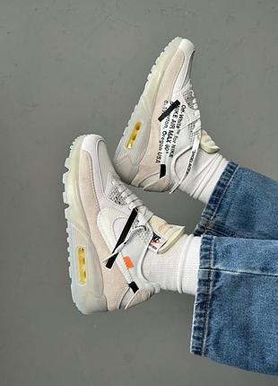 Мужские кроссовки off-white x nike air max 90 gpx white демисезон весна-осень
