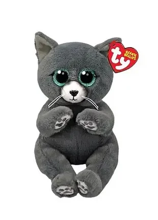 М'яка іграшка ty beanie bellies сірий котик binx