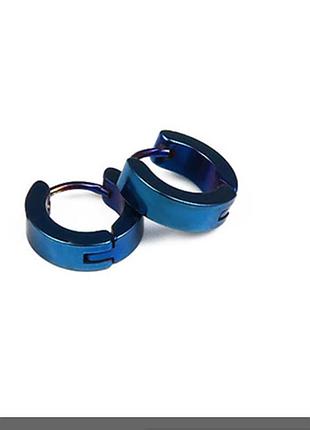 Стальні сережки колечком stainless steel діаметр 1,3 см. ширина 0,4 см. товщина 0,2 см.