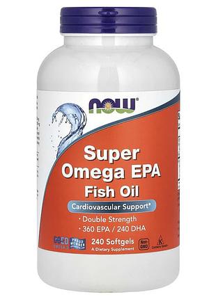 Жирные кислоты now foods super omega epa 240 капсул (770801)