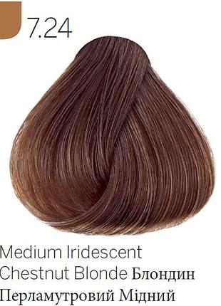 Фарба для волосся revlonissimo colorsmetique brunettes (брюнет) 7.24 блондин перламутровий мідний