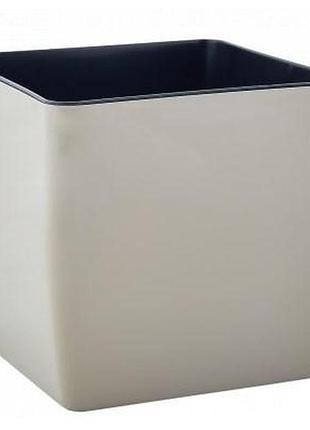Вазон квадро низкий со вставкой 16 x 16 x 15,5 см какао