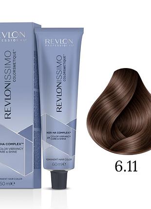 Краска для волос revlonissimo colorsmetique темно-интенсивный пепельный блонд 6.11
