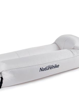 Матрас, ламзак надувной naturehike nh20fcd06, 180х70х52 см, серый, имеет чехол-рюкзак