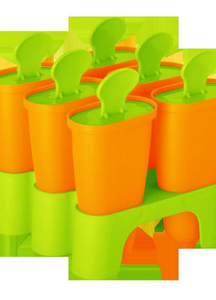 Форма для мороженого с подставкой оранжевый/оливковый