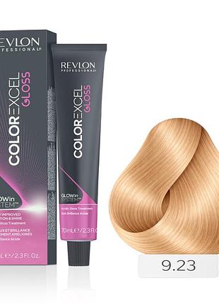 Безаміачна фарба (кислотний тонер) для волосся глос revlon color excel gloss 9.23 "холодна ваніль" світлий перлинно-бежевий