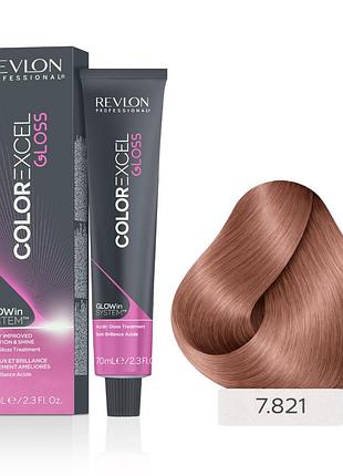 Безаміачна фарба (кислотний тонер) для волосся глос revlon professional color excel gloss 7.821 "крижане мокко"