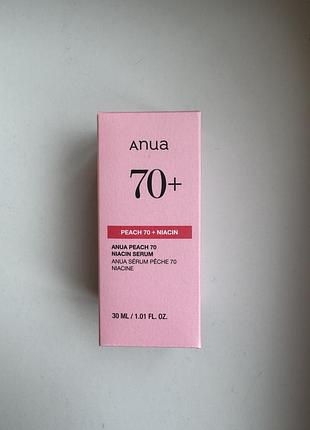 Сироватка для обличчя з ніацинамідом anua peach 70% niacin serum