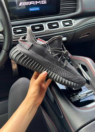 👟 кросівки  adidas yeezy boost 350 v2 black (реф шнурки)       / наложка bs👟