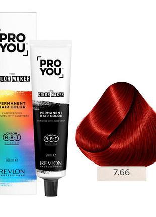 Краска для волос pro you the color maker 7.66 блонд алый. 90 мл revlon professional