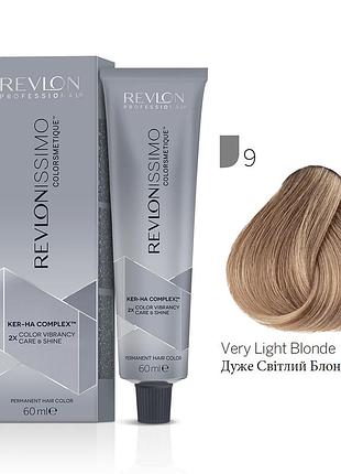 Фарба для волосся revlonissimo colorsmetique дуже світлий блондин 9