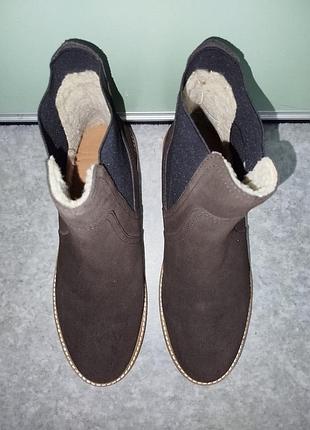 Нові жіночі черевики esprit 40 р. натуральна замша нові (chelsea boots)