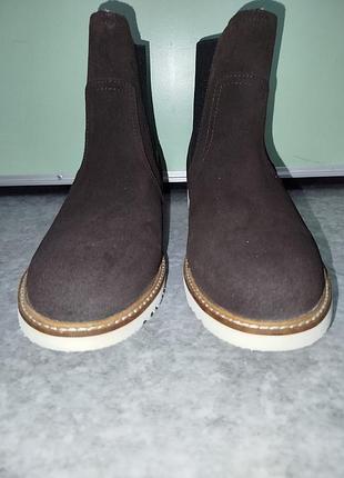 Нові жіночі черевики esprit 40 р. натуральна замша нові (chelsea boots)
