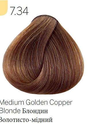 Фарба для волосся revlonissimo colorsmetique goldens (золотисті) 7.34 блондин золотисто-мідний
