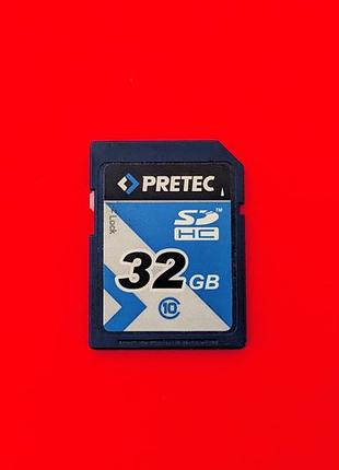 Карты памяти sd hc 32 gb pretec 10 class sdhc