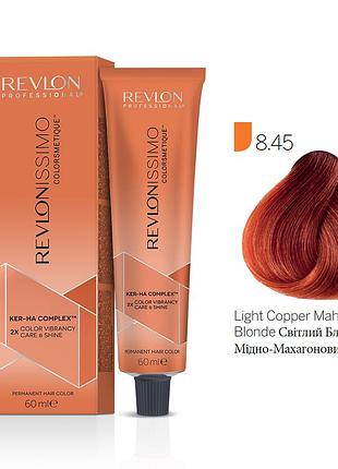 Краска для волос revlonissimo colorsmetique coppers (медные) 8.45 светлый блондин медно-махагоновый