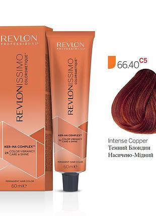 Краска для волос revlonissimo colorsmetique coppers (медные) 66.40 темный блондин насыщенно-медный
