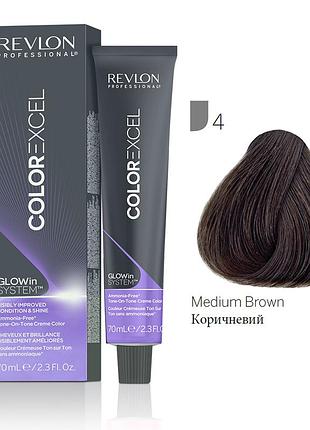 Безаммиачная краска для волос revlon professional color excel young, тон в тон 4 коричневый, 70 мл (новый дизайн)