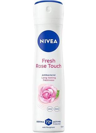 Дезодорант-антиперспирант женский nivea fresh rose touch спрей 150 мл
