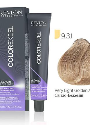 Безамичная краска для волос revlon professional color excel young, тон в тон 9.31 очень светлый золотисто-пепельный блонд, 70 мл