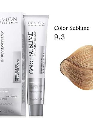 Краска для волос без аммиака color sublime 9.3 золотистый очень светлый блонд, 75 мл revlon professional