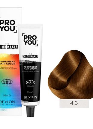 Краска для волос pro you the color maker 90 мл. revlon professional 4.3