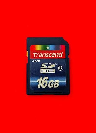Карта памяти флеш transcend sd hc 16 gb 6 class sdhc