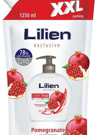 Жидкое крем-мыло lilien exclusive pomegranate пакет 1,25 л