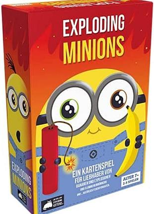 Настольная карточная игра exploding kittens “взрывные миньоны”, семейная игра для 2-5 игроков, от 7 лет