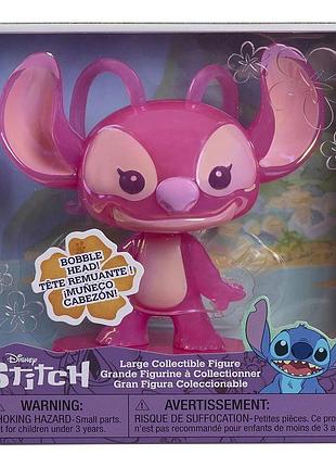 Фигурка disney stitch (angel) большая коллекционная с подвижной головой (bobble head), 3+