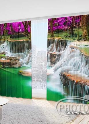 Фото штори "водоспад каскадом" 2,7м*4,0м (2 полотна по 2,0м), тасьма