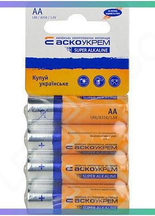 Батарейка лужна aа.lr6.sc4 (shrink card 4)