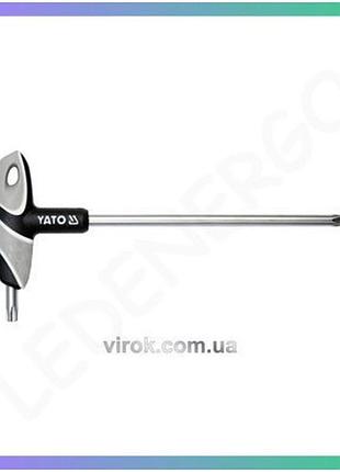 Ключ torx yato t50 двусторонний l200 мм для работы с винтами torx