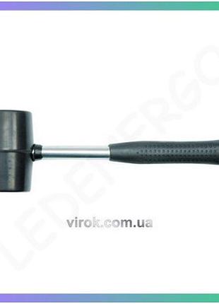 Резиновый молоток vorel с металлической ручкой 50мм 410г для работы с деликатными поверхностями