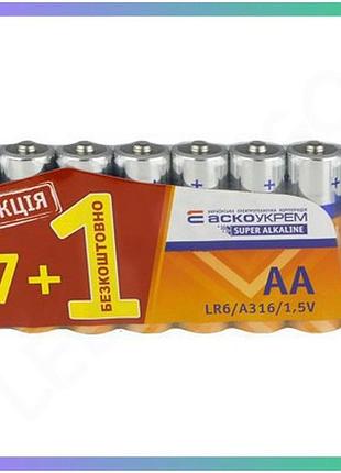 Батарейка лужна aа.lr6 акція (shrink 7+1)