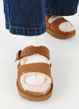 Жіночі сандалії-слайди ugg women's greenport strap slide.