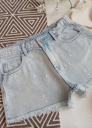 Джинсовые шорты m&amp;s 10-12 р. 3