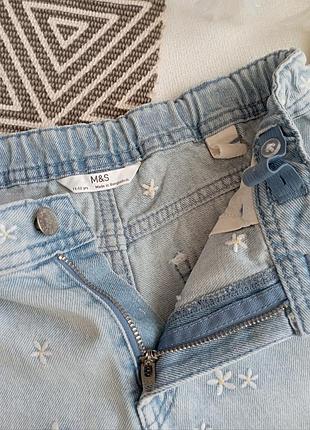 Джинсовые шорты m&amp;s 10-12 р. 4