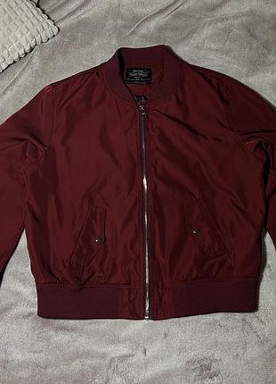 Бомбер bershka premium outerwear бордовий xl — дуже хороший стан | 900 грн