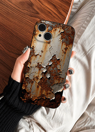 Чохол для iphone 14 pro max «rust style» — протиударний бампер із реалістичним принтом іржі